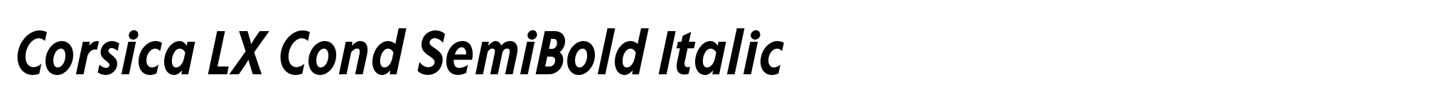Corsica LX Cond SemiBold Italic image